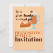 Laten we Dankbaar Zijn en Taart Eten Friendsgiving Kaart (Achterkant)