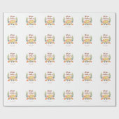 Laten we dankbaar zijn Herfstkrans Pompoen Thanksg Cadeaupapier (Vlak)