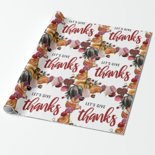 Laten we dankbaar zijn - Thanksgiving  Cadeaupapier