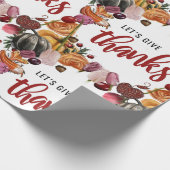 Laten we dankbaar zijn - Thanksgiving  Cadeaupapier (Hoek)