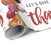 Laten we dankbaar zijn - Thanksgiving  Cadeaupapier (Rol Hoek)