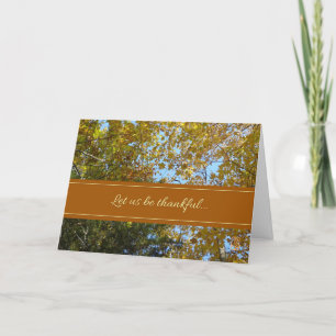 "Laten we dankbaar zijn" Thanksgiving Card Feestdagen Kaart