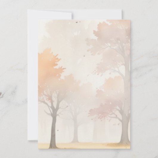 Laten we Dankzeggen Herfst Thema Verlichting Eetta Kaart (Achterkant)