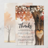Laten we Dankzeggen Herfst Thema Verlichting Eetta Kaart (Voorkant / Achterkant)