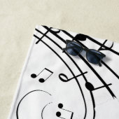 Laten we Dans Muzieknoten Strandlaken (In situ)