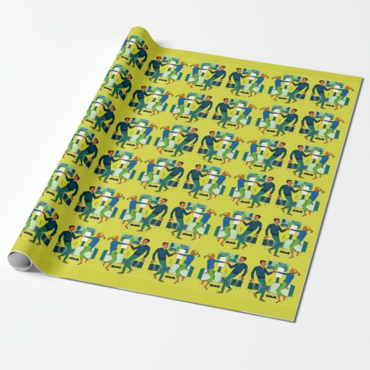 laten we dansdruk maken cadeaupapier (Uitgerold)