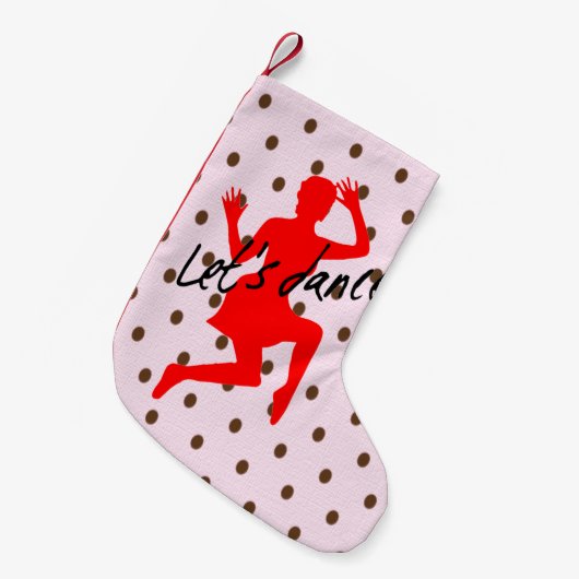 Laten we dansen - Aangepaste kerststop Kleine Kerstsok (Voorkant (Hangend))