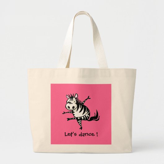 Laten we dansen! grote tote bag (Voorkant)