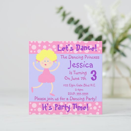 Laten we dansen ~ Het is feest-tijd-kinderen-feest Kaart (Staand voorkant)