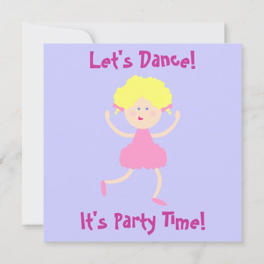 Laten we dansen ~ Het is feest-tijd-kinderen-feest Kaart (Achterkant)