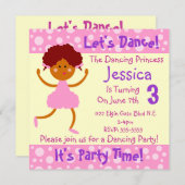 Laten we dansen ~ Het is feest-tijd-kinderen-feest Kaart (Voorkant / Achterkant)