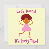 Laten we dansen ~ Het is feest-tijd-kinderen-feest Kaart (Achterkant)