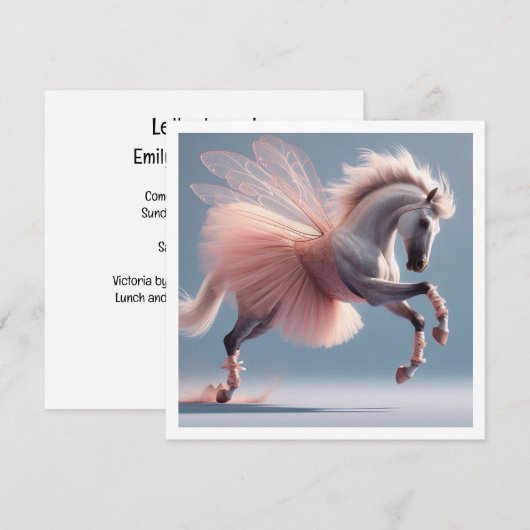 Laten we dansen! Magisch paard dansen ballet, Paar Kaart (Voorkant / Achterkant)