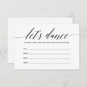 Laten we dansen nummer verzoekkaart informatiekaartje (Voorkant / Achterkant)