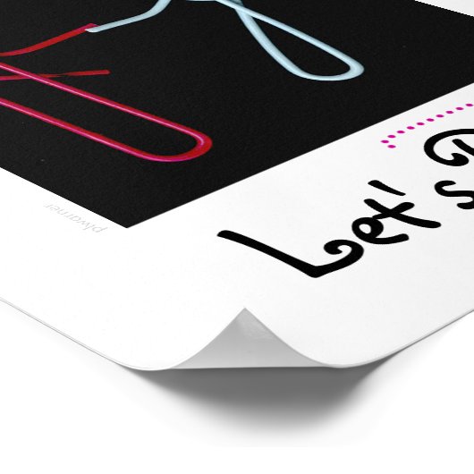 Laten we dansen - Papieren clips Poster (Hoek)