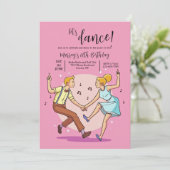 Laten we dansen uitnodiging (Staand voorkant)