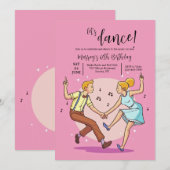 Laten we dansen uitnodiging (Voorkant / Achterkant)