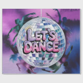 Laten we Dansen Verjaardagsfeest Bash Cadeaupapier (Vlak)