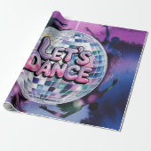Laten we Dansen Verjaardagsfeest Bash Cadeaupapier (Uitgerold)