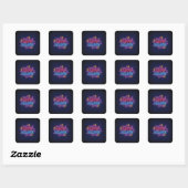 Laten we dansen vierkante sticker (Vel)