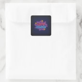 Laten we dansen vierkante sticker (Tas)