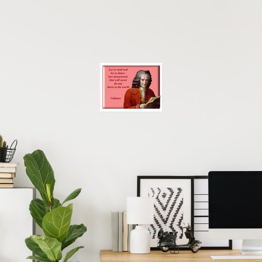 Laten we dansen - Voltaire quote - kunstdruk Poster (Thuiskantoor)