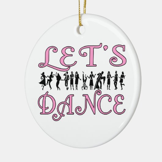 Laten we dansende paren keramisch ornament (Links)