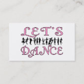 Laten we dansende paren visitekaartje (Achterkant)