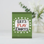 Laten we Darts Briefkaart spelen (Staand voorkant)