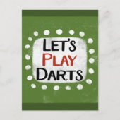 Laten we Darts Briefkaart spelen (Voorkant)