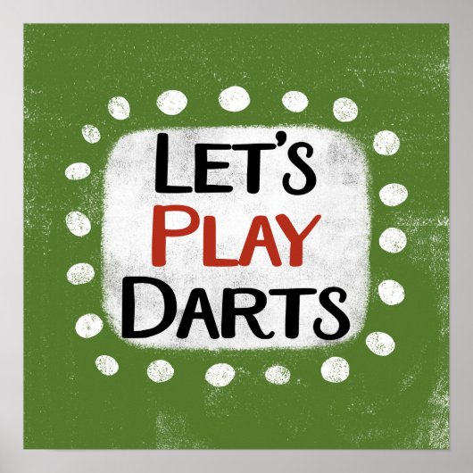 Laten we Darts Poster Wall Art spelen (Voorkant)