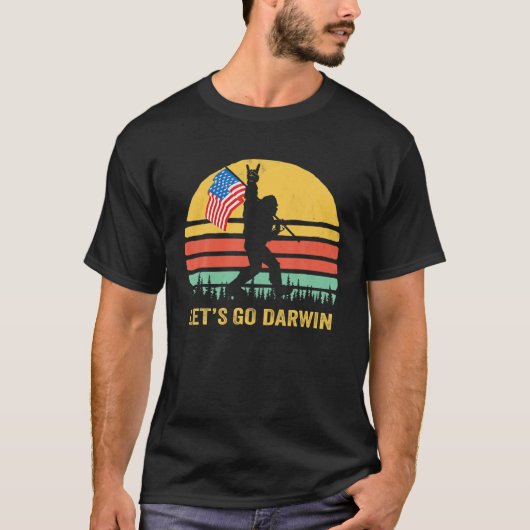 Laten we Darwin Bigfoot  Retro gaan gebruiken T-shirt (Voorkant)
