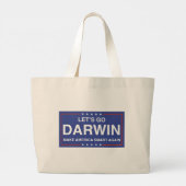 Laten we Darwin gaan - Amerika weer slim maken Grote Tote Bag (Achterkant)