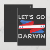 Laten we Darwin gaan Briefkaart (Voorkant / Achterkant)