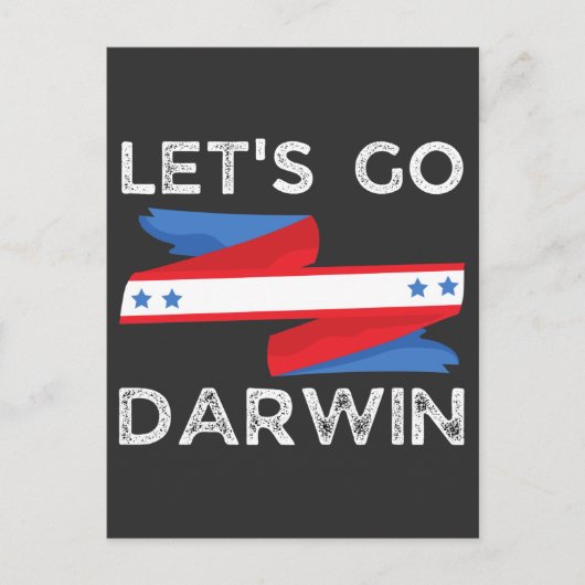 Laten we Darwin gaan Briefkaart (Voorkant)