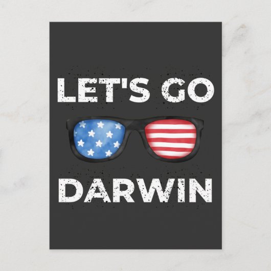Laten we Darwin gaan Briefkaart (Voorkant)