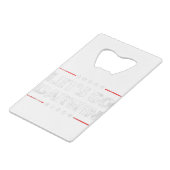 Laten we Darwin gaan Creditkaart Flessenopener (Achterkant Gekanteld)