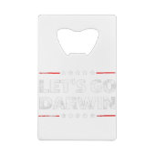 Laten we Darwin gaan Creditkaart Flessenopener (Achterkant)