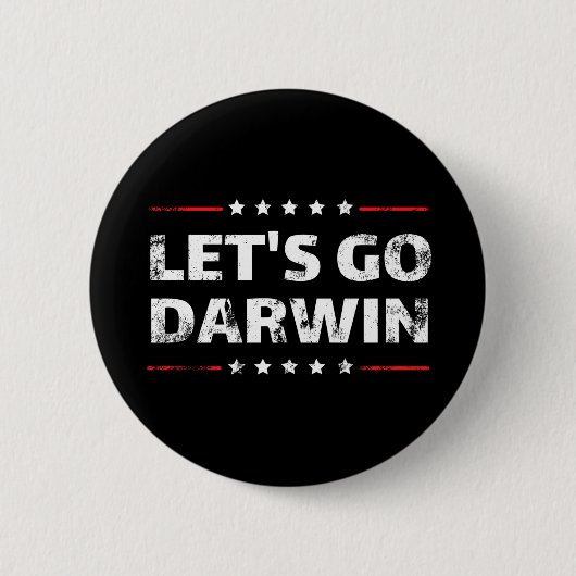 Laten we Darwin gaan Ronde Button 5,7 Cm (Voorkant)