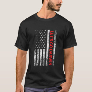 Laten we Darwin T-shirt Funny Trendy Sarcastic Let