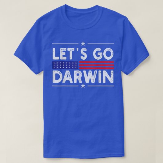 Laten we Darwin VS vlag laten varen! T-shirt (Design voorkant)