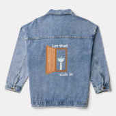 Laten we dat inpikken denim jacket (Achterkant)