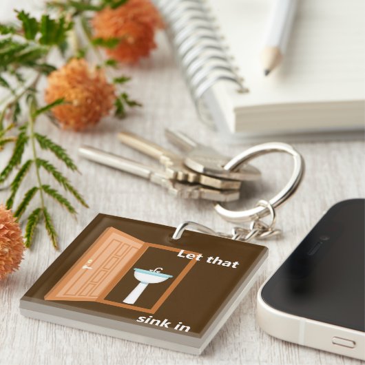 Laten we dat inpikken sleutelhanger (Voorkant Rechts)