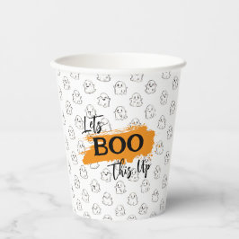 Laten we dat Schattigee vliegende spookpatroon boe Papieren Bekers