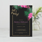 Laten we de 40e verjaardag van het zwarte goudfees kaart (Staand voorkant)