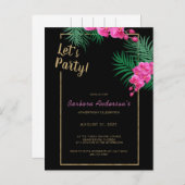 Laten we de 40e verjaardag van het zwarte goudfees uitnodiging briefkaart (Voorkant / Achterkant)