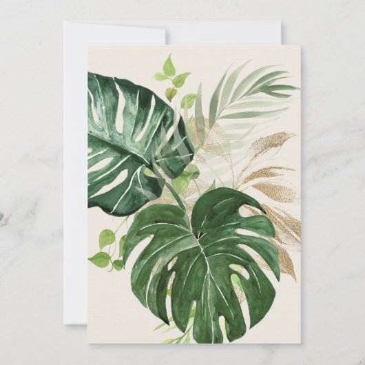 Laten we de 50e Tropische Partij van de Vrede Flam Kaart (Achterkant)