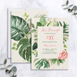 Laten we de 90e Tropische Partij van de Dagen Flam Kaart<br><div class="desc">De perfecte uitnodiging voor een leuk, elegant verjaardagsfeestje op 90e verjaardag, dit "Let's Flamingle"-ontwerp is voorzien van een prachtig gouden en groene tropische waterverf-motief, dat is verfraaid met een prachtig flamingo. Met roze en groene tekst in zowel handgeschreven script als moderne sans serif typografie, kunt u het JAAR aan elk...</div>