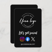 Laten we de Aangepaste logo QR-code van de website Kaart (Voorkant / Achterkant)