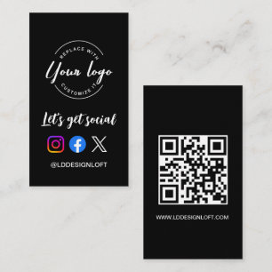 Laten we de Aangepaste logo QR-code van de website Visitekaartje